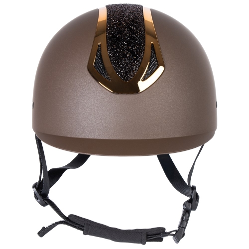 Kask jeździecki z kryształkami Harry's Horse Pro F2 Matt Crystal w kolorze brązowym