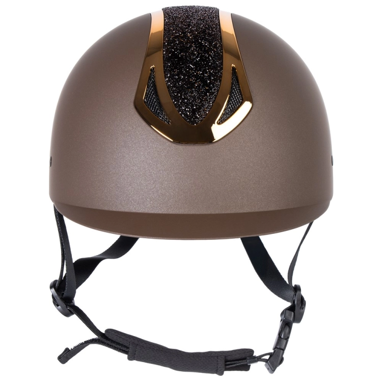 Kask jeździecki z kryształkami Harry's Horse Pro F2 Matt Crystal w kolorze brązowym