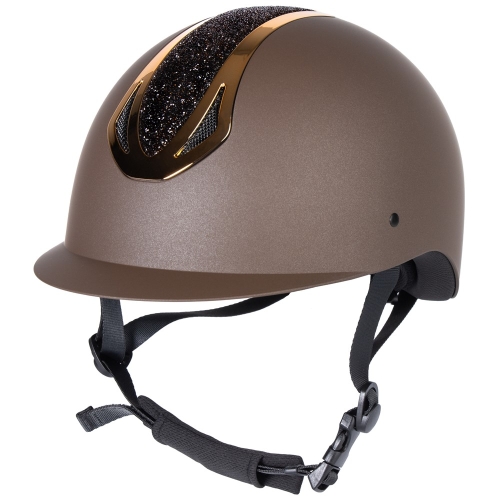 Kask jeździecki Harry's Horse Pro F2 Matt Crystal w kolorze brązowym
