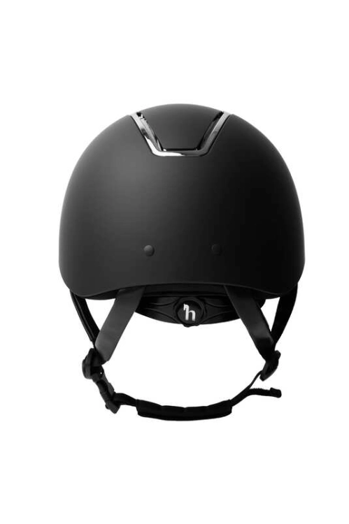 Kask jeździecki regulowany Horze Altitude w kolorze czarnym ze srebrem