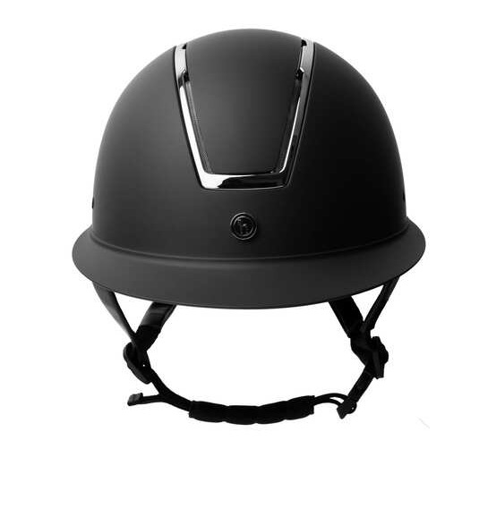 Kask jeździecki Horze Altitude w kolorze czarnym ze srebrem