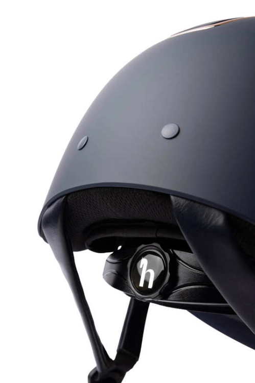 Kask jeździecki z regulacją Horze Altitude w kolorze granatowym z rosegold