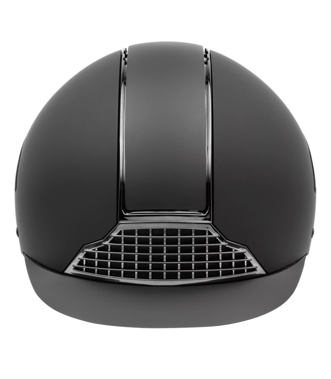 Kask jeździecki z otworami wentylacyjnymi Swing H24 Chrome w kolorze czarny mat