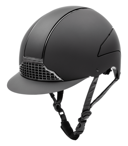 Kask jeździecki Swing H24 Chrome w kolorze czarny mat