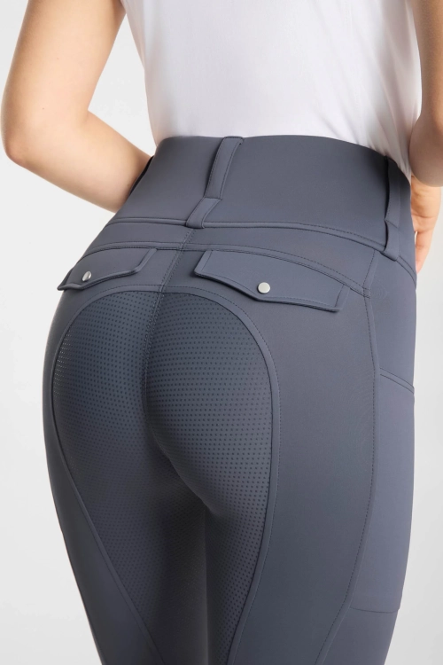 Legginsy jeździeckie Horze Anya w kolorze szarym