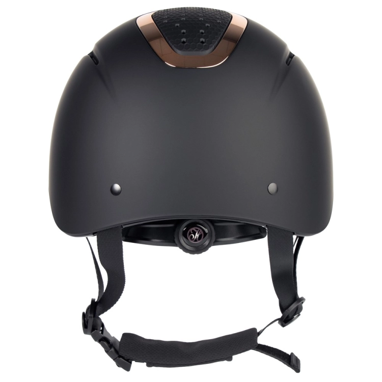 Kask do jazdy konnej dz regulacją Harry's Horse Mont Denali II w kolorze czarnym z elementami rosegold