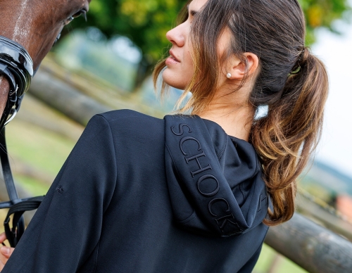 Bluza do jazdy konnej z kapturem Schockemöhle Cilia w kolorze czarnym