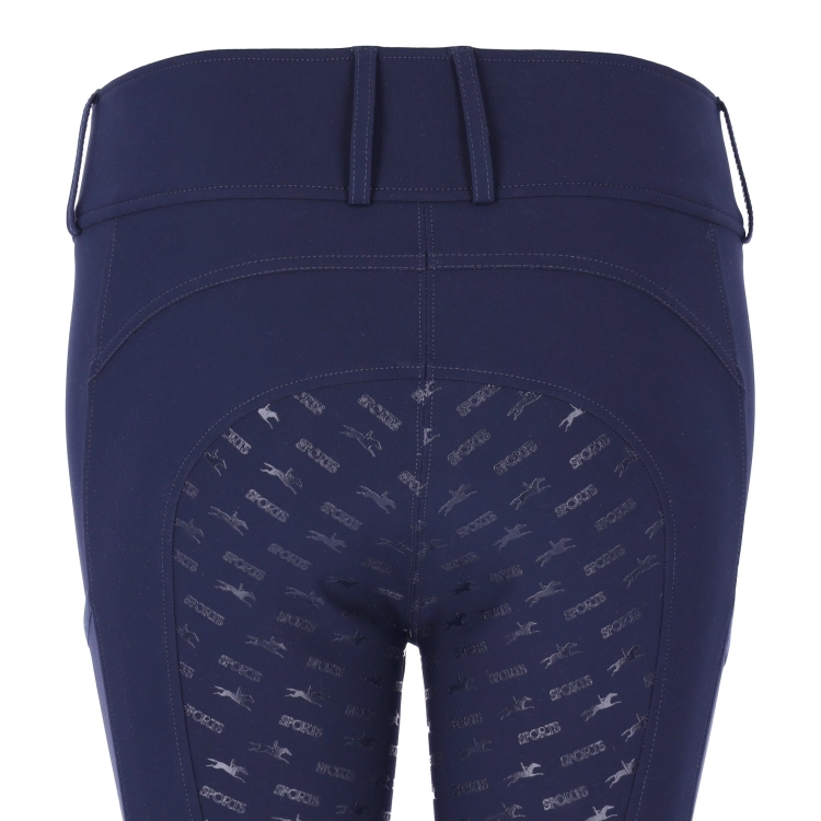 Bryczesy damskie z pełnym lejem silikonowym Schockemöhle Tulip w kolorze granatowym
