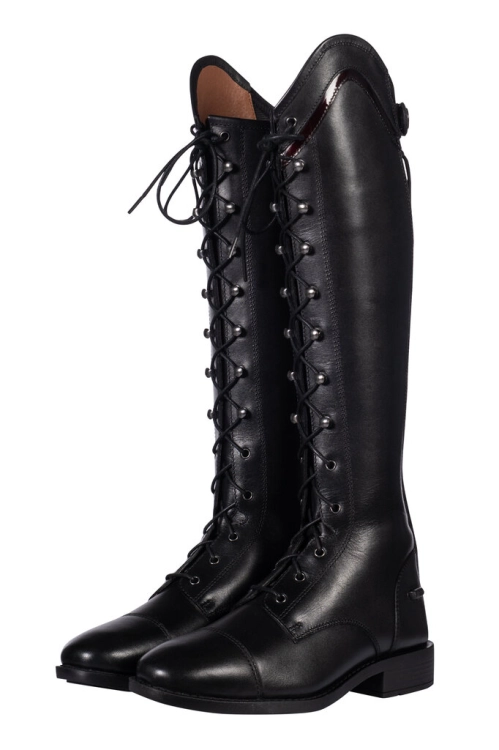 Oficerki do jazdy konnej dla dzieci z szeroką cholewką HKM Junior Glam Lace