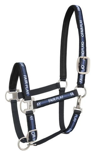 Kantar dla konia Fair Play Jumbo w kolorze czarno-stalowoniebieskim