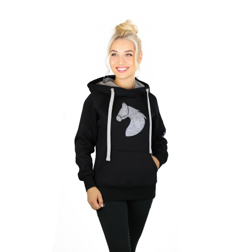 Bluza jeździecka damska Horsenjoy Born To Ride w kolorze czarnym