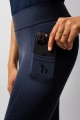 Legginsy jeździeckie z lejem silikonowym Horze Maia w kolorze granatowym