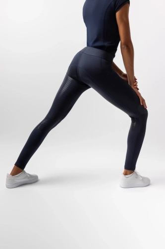 Legginsy jeździeckie z lejem silikonowym Horze Maia w kolorze granatowym