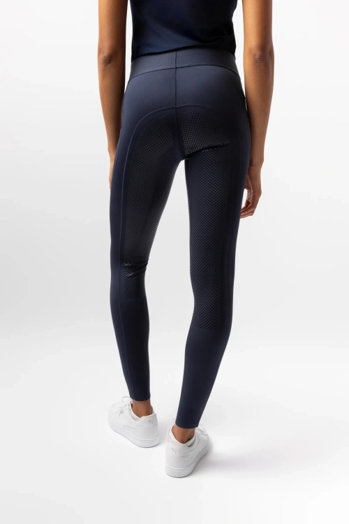 Legginsy jeździeckie z lejem silikonowym Horze Maia w kolorze granatowym