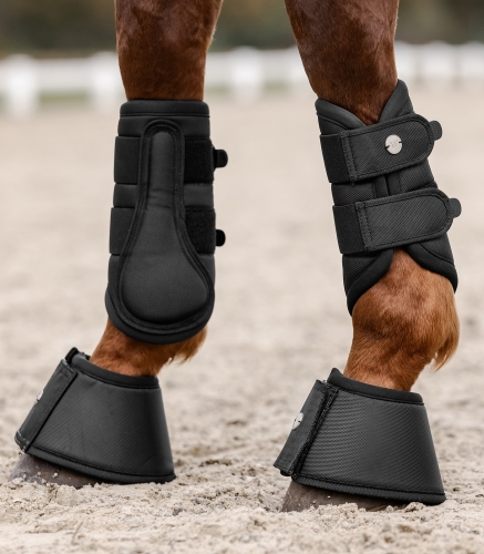 Ochraniacze i kaloszki dla konia Waldhausen Comfort Fit w kolorze czarnym