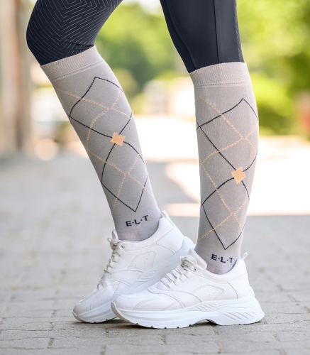 ELT podkolanówki ARGYLE chrome grey