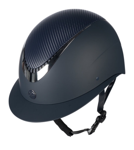 Kask jeździecki HKM Alarion w kolorze granatowo-srebrnym