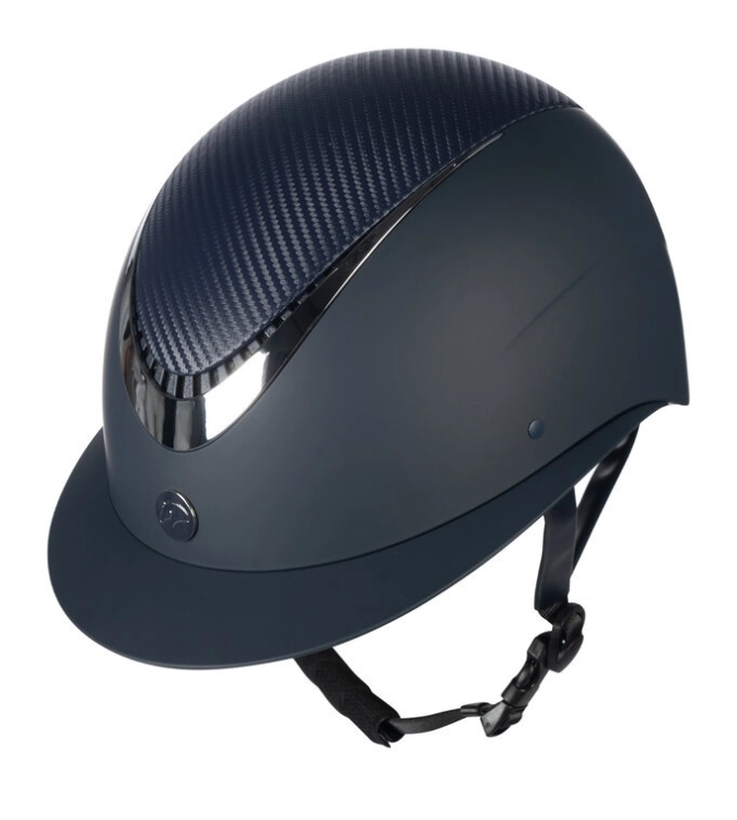 Kask jeździecki HKM Alarion w kolorze granatowo-srebrnym