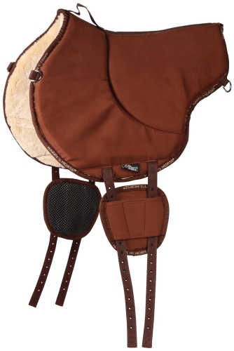 Pad do jazdy na oklep Harry's Horse Faux Fur w kolorze brązowym