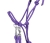 Halter z wodzami QHP Color w kolorze fioletowym