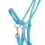 Halter z wodzami QHP Color w kolorze błękitnym