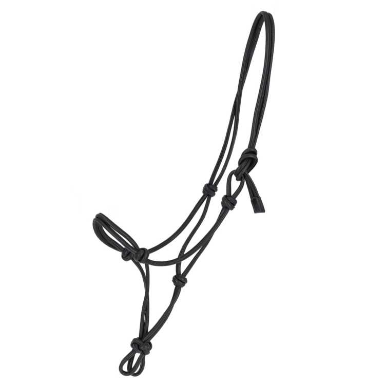 Halter ze skóry QHP Liberta w kolorze czarnym