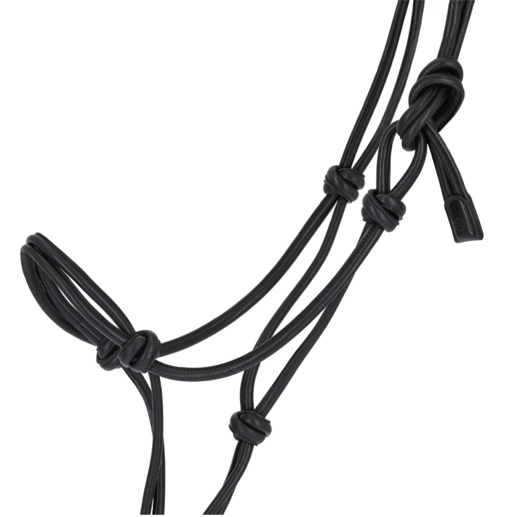 Halter skórzany QHP Liberta w kolorze czarnym