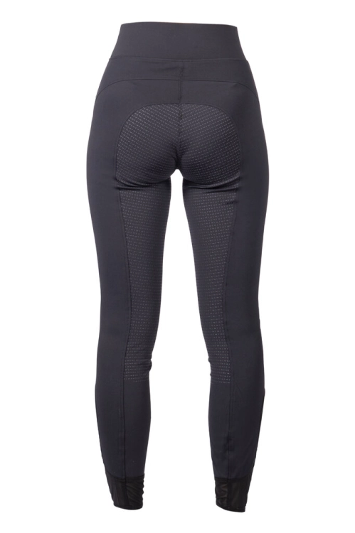 Legginsy jeździeckie HKM Tammy w kolorze granatowym widoczne z przodu