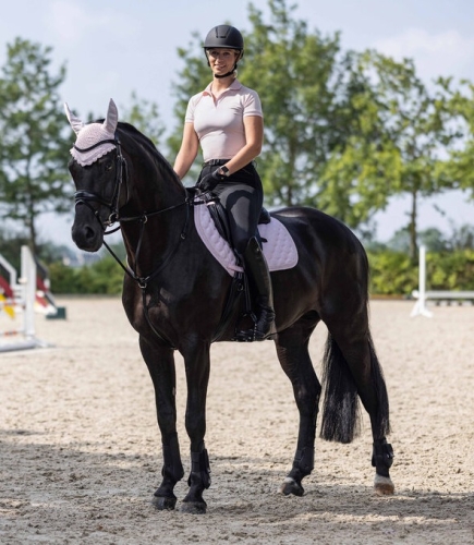 Koszulka polo z krótkim rękawem HKM Catherine w kolorze różowym