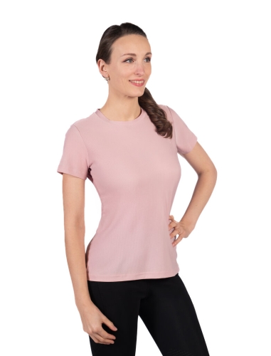 Bluzka jeździecka z krótkim rękawem HKM Sporty Mesh w kolorze różowym