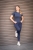 Legginsy jeździeckie na lato HKM Mesh II w kolorze granatowym