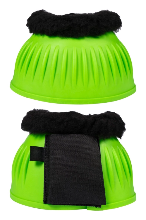 Kalosze dla konia HKM Atlanta Neon Fur w kolorze zielonym