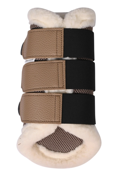 Ochraniacze dla konia HKM Comfort Premium Mesh Fur w kolorze beżowym