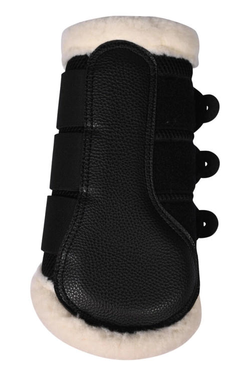 Ochraniacze dla koni HKM Comfort Premium Mesh Fur w kolorze czarnym