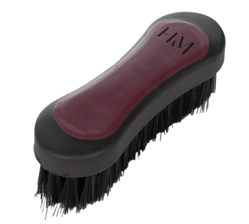 Szczotka dla konia do głowy HKM Face Soft w kolorze bordowym