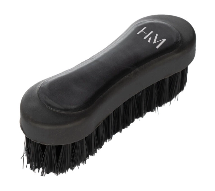 Szczotka dla konia do głowy HKM Face Soft w kolorze czarnym