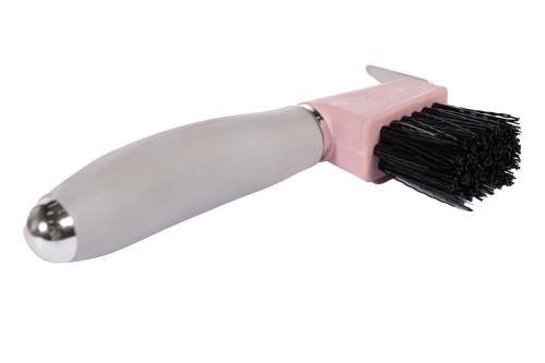 Kopystka ze szczoteczką dla konia HKM Soft w kolorze różowym
