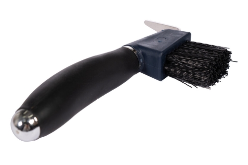 Kopystka ze szczoteczką dla konia HKM Soft w kolorze granatowym