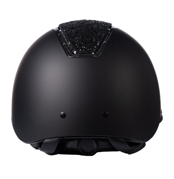 Kask jeździecki z regulacją HKM Lady Shield Elegant w kolorze czarno-srebrnym