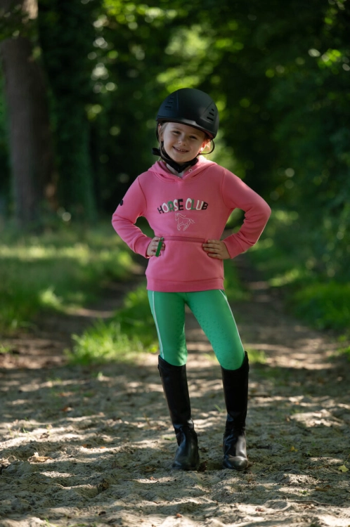 Legginsy jeździeckie dziecięce HKM Junior Maui w kolorze zielonym