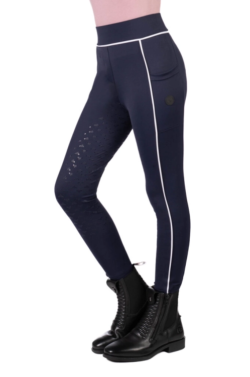 Legginsy do jazdy konnej dziecięce HKM Junior Maui w kolorze granatowym