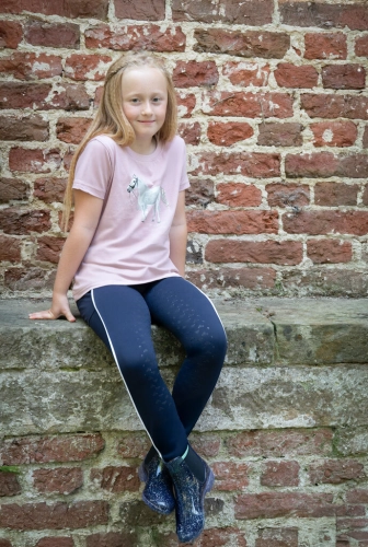 Bluzka z koniem dla dziecka HKM Junior Sparkle w kolorze różowym
