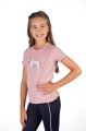 Bluzka dziecięca z koniem HKM Junior Sparkle w kolorze różowym