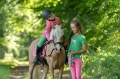 Koszulka jeździecka dziecięca HKM Junior Sparkle w kolorze zielonym