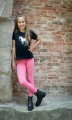 Koszulka dziecięca z koniem HKM Junior Sparkle w kolorze czarnym