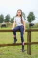 Bluzka dziecięca z koniem HKM Junior Sparkle w kolorze szarym