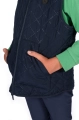 Dwustronna kamizelka jeździecka z kieszeniami  HKM Junior Maui w kolorze granatowo-zielonym