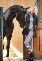 HORZE kurtka długa Softshell FREYA black  24H