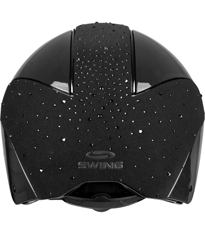 Kask jeździecki z kryształkami Swing H24 Lady Spark w kolorze czarnym