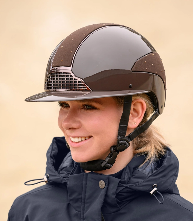 Kask jeździecki Swing H24 Lady Spark w kolorze brązowym